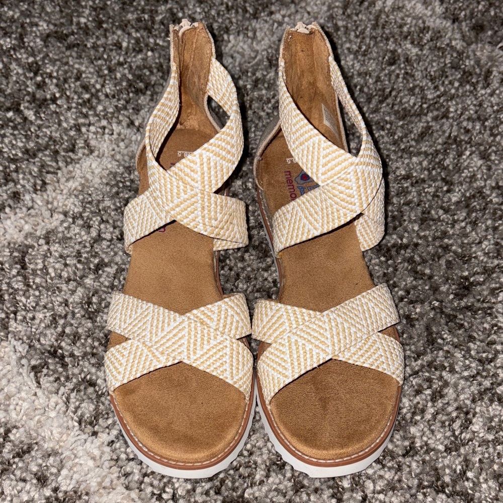 BOBS from Skechers Tan and Cream Women's Sandals